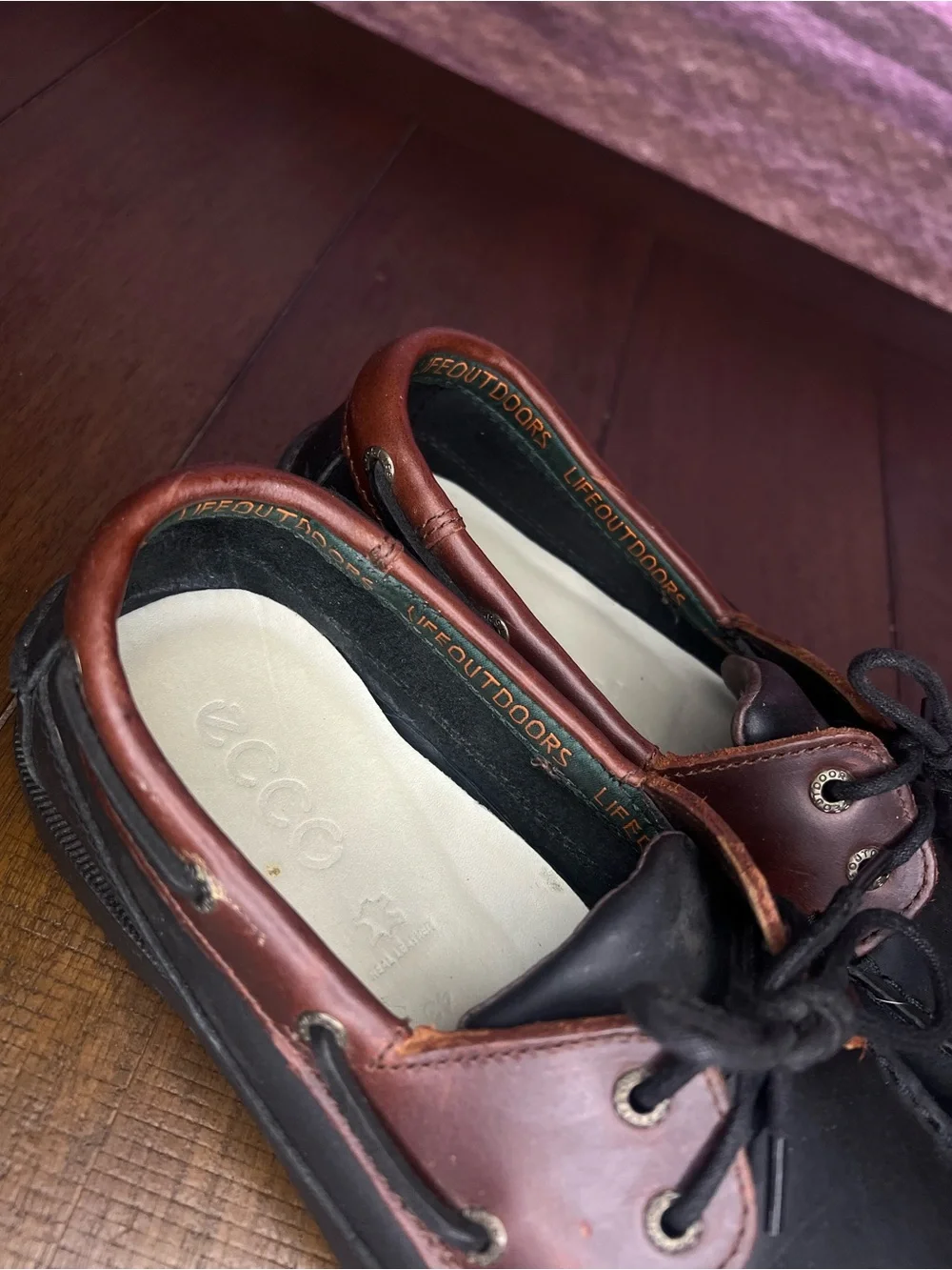 Ecco men leather